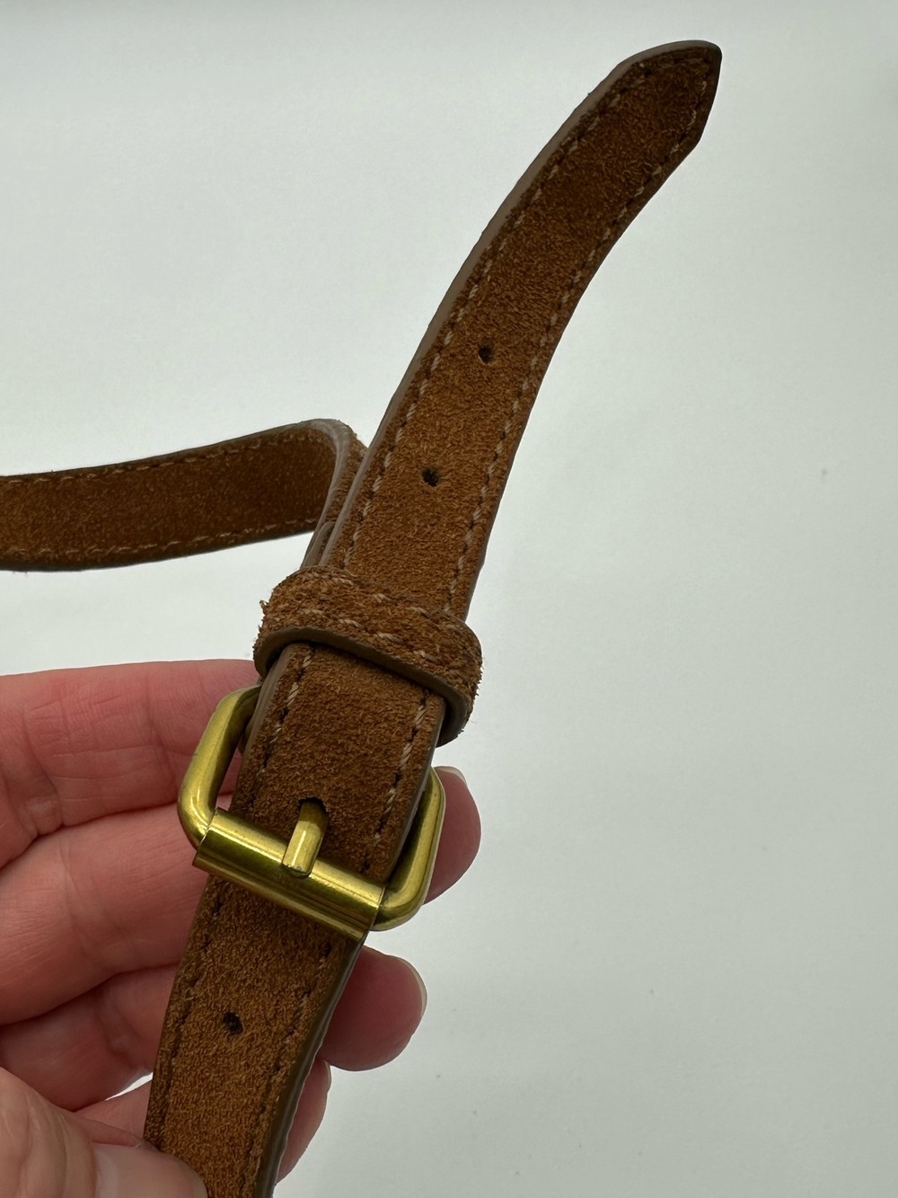 J.Crew Camel Brown Suede Draw String Purse Bag - Picture 9 of 9